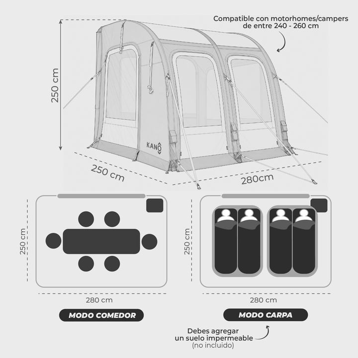 Carpa / Toldo Para Motorhome FUY Deluxe