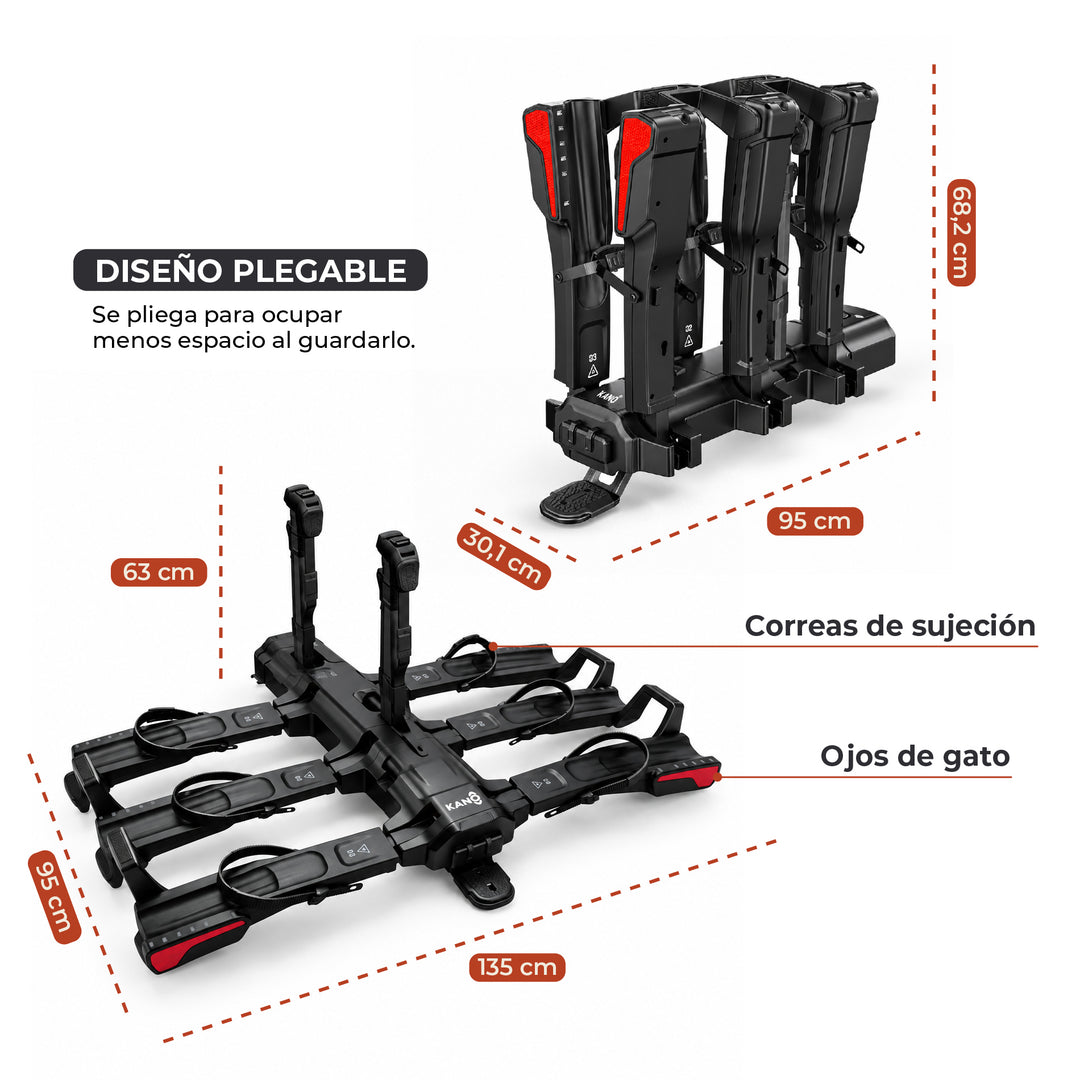 Portabicicletas de Enganche 3 Bicicletas BIKER-3