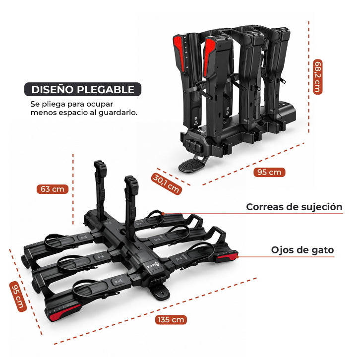 Portabicicletas de Enganche 3 Bicicletas BIKER-3