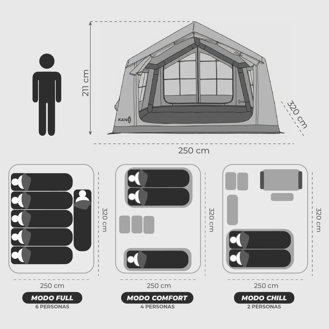 Carpa Inflable Llaima 6 Personas