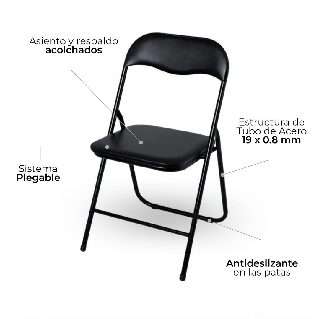 Set x6 Sillas Plegables K6PLAS