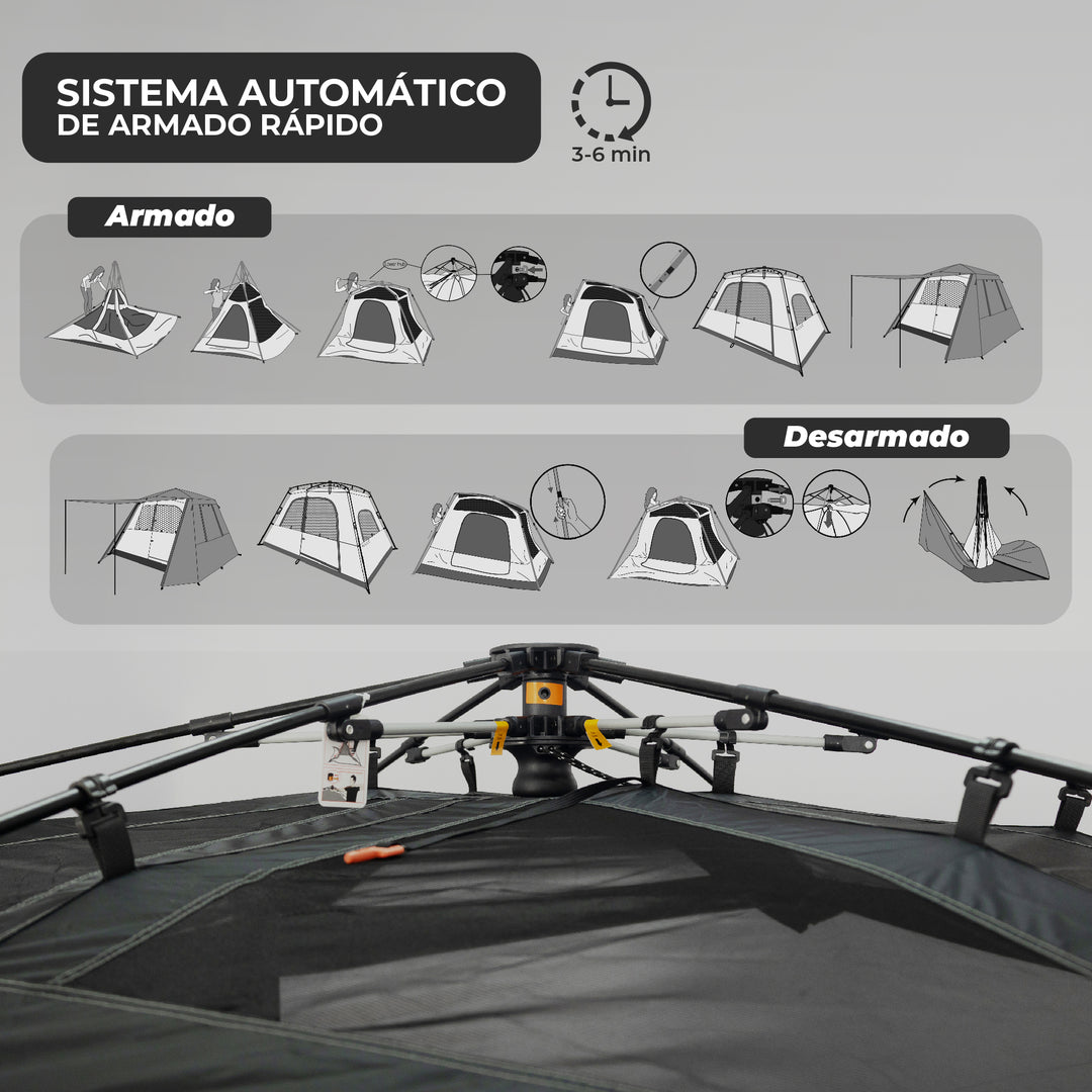 Carpa Automática Black Out Maullin 6 Personas