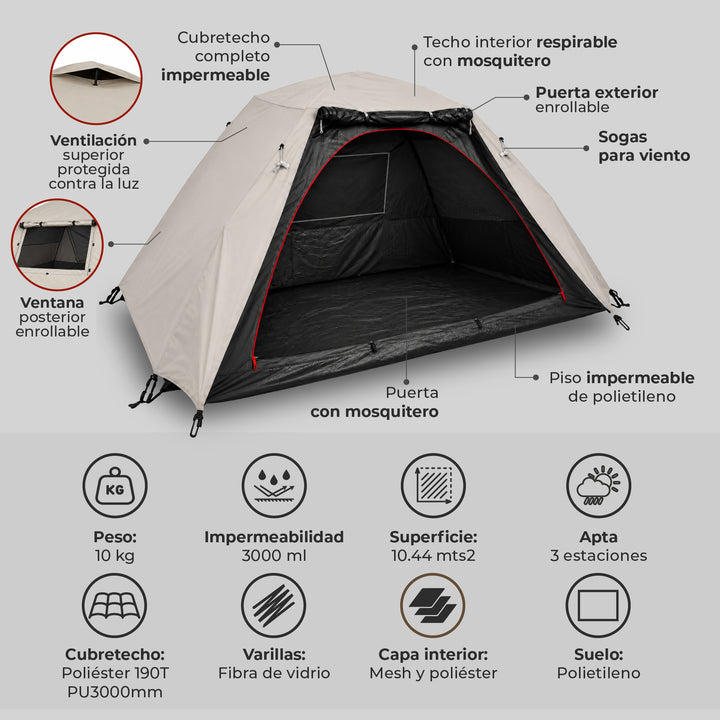 Carpa Black Out 8 Personas HUILO