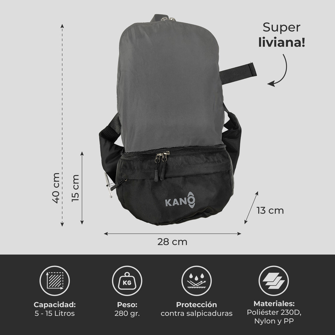 Banano Expandible / Mochila 2 En 1 Kano Mayer 5-15L