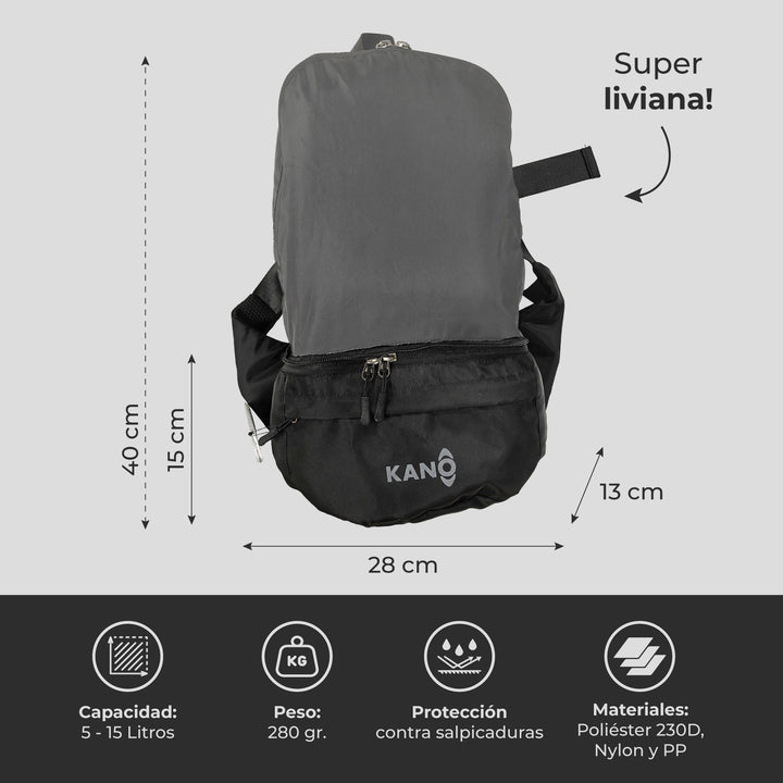 Banano Expandible / Mochila 2 En 1 Kano Mayer 5-15L