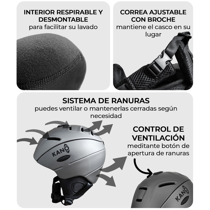 Casco de Nieve Patrol Gris