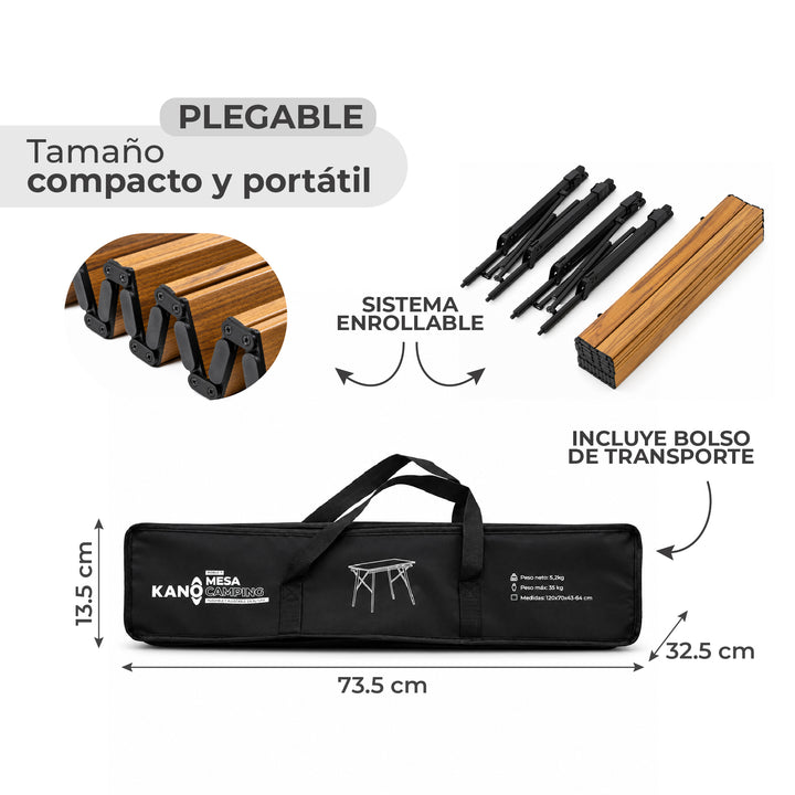 Mesa Plegable Roble Large