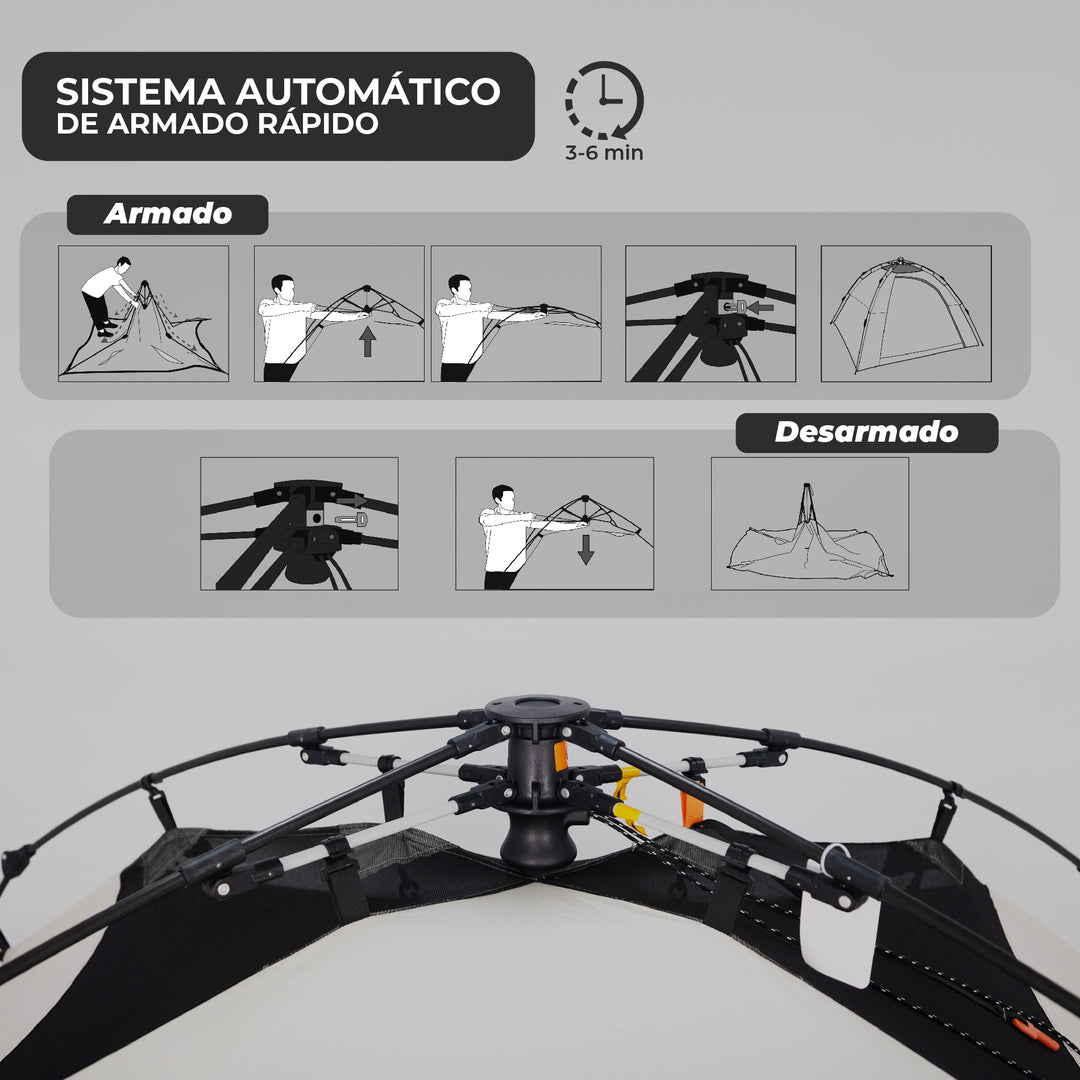 Carpa Automática Black Out Antuco 4 Personas