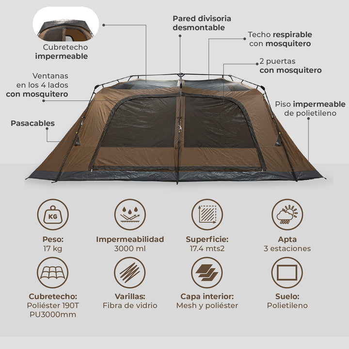 Carpa Automática Lauca 12 Personas