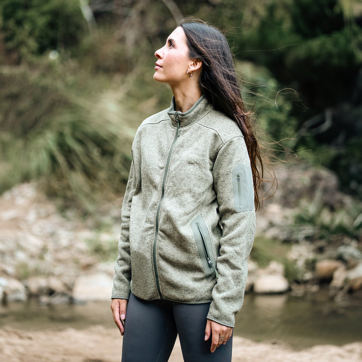 Combo Impermeable Lenga + Polar Tejido Notro Mujer