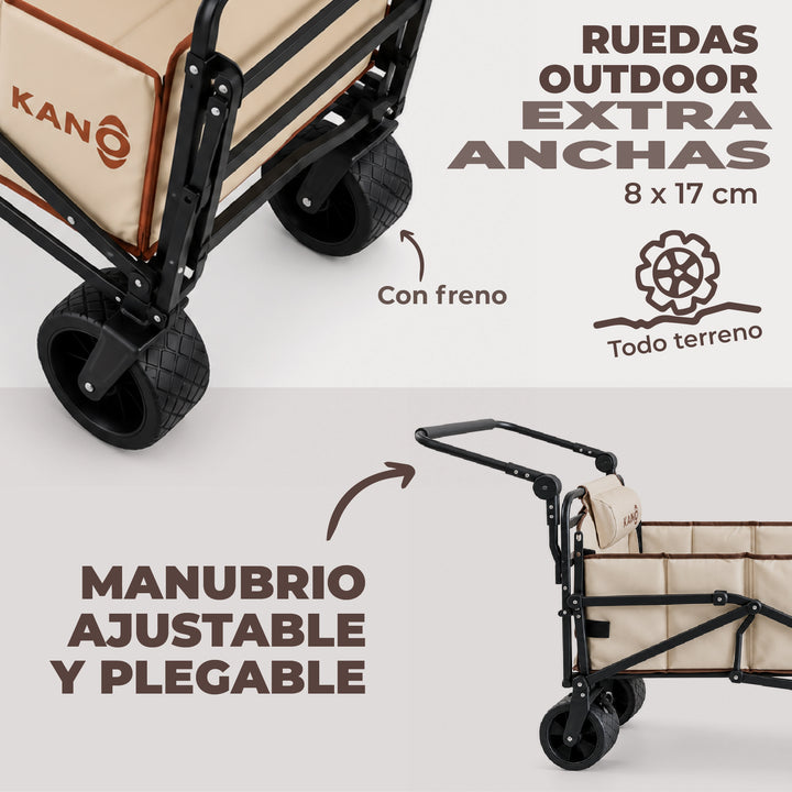 Carrito de Playa Convertible en Reposera SHERPA REST 2 en 1
