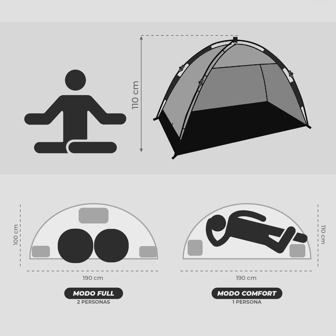 Carpa Automática para Playa Reñaca UV30+