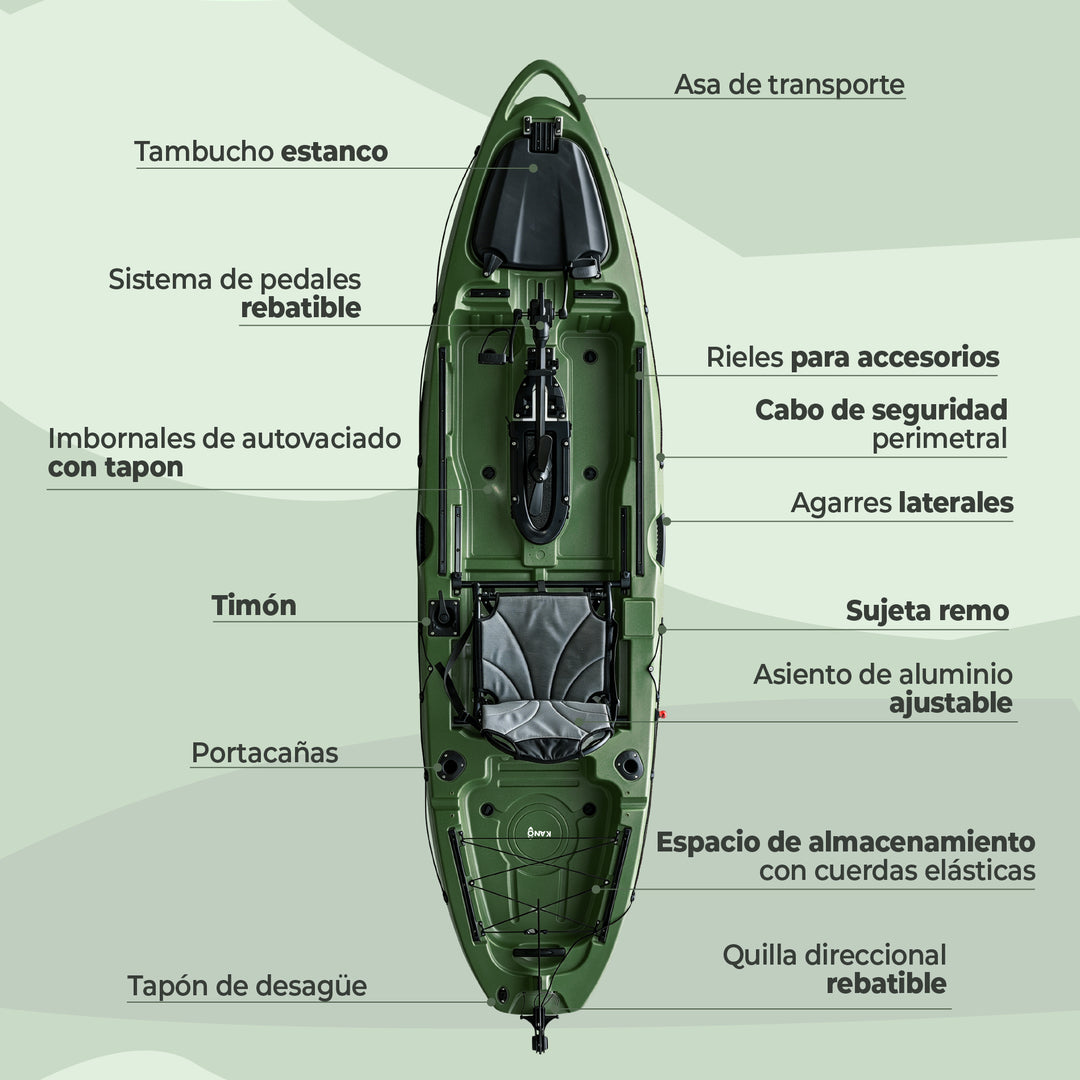 Kayak Rígido con Pedales MAKAI