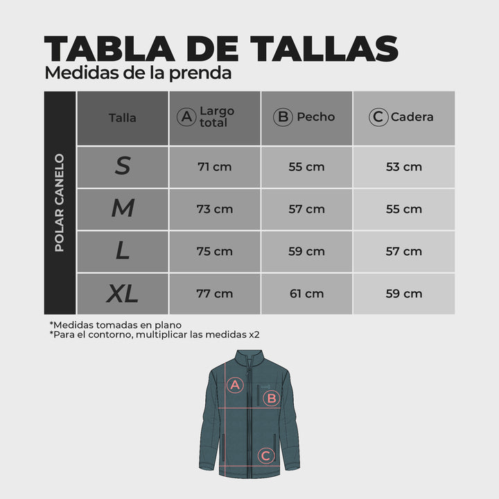 Combo Impermeable Lenga + Polar Canelo Hombre