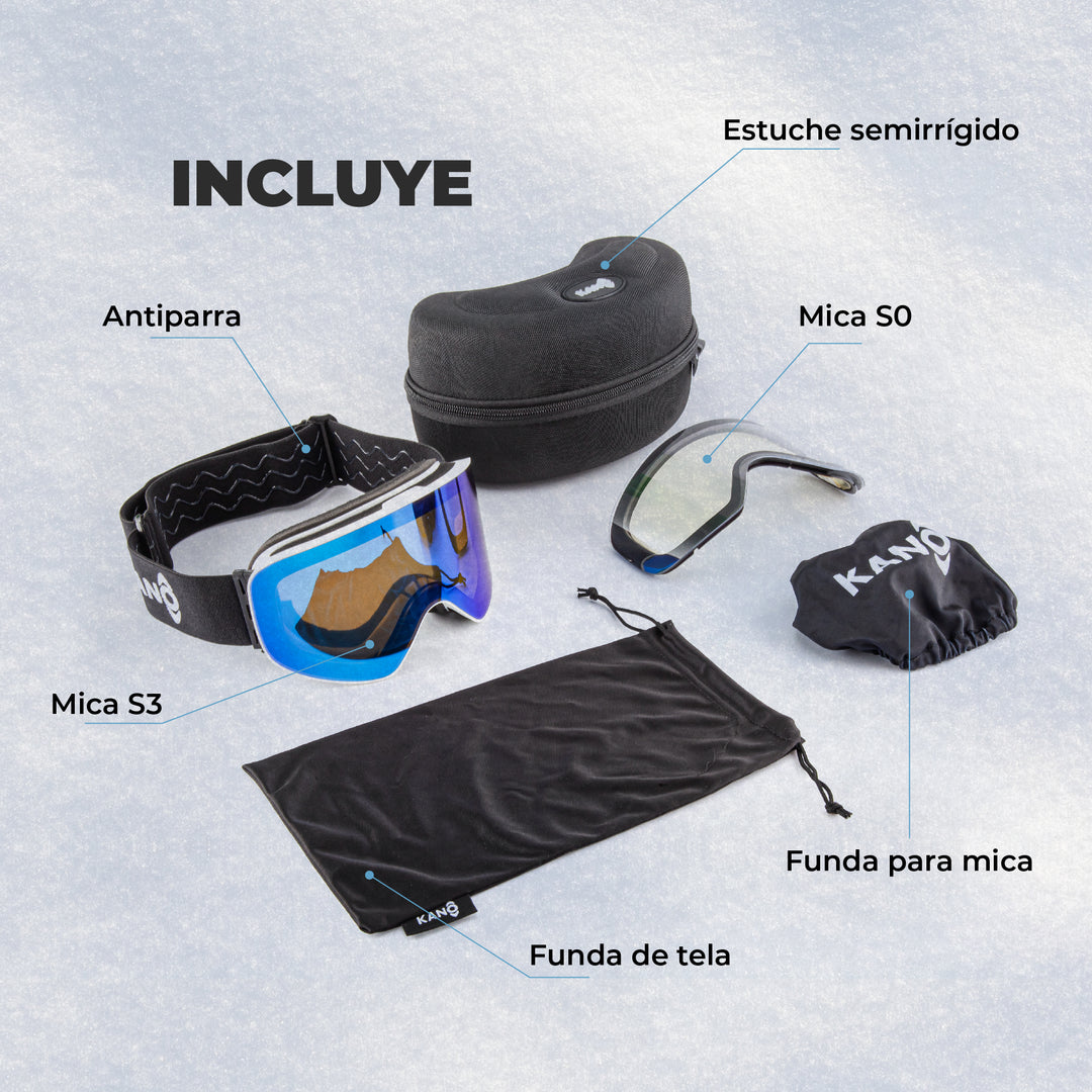 Combo Nieve Casco Patrol + Antiparrar Ripper + Calcetines de Ski