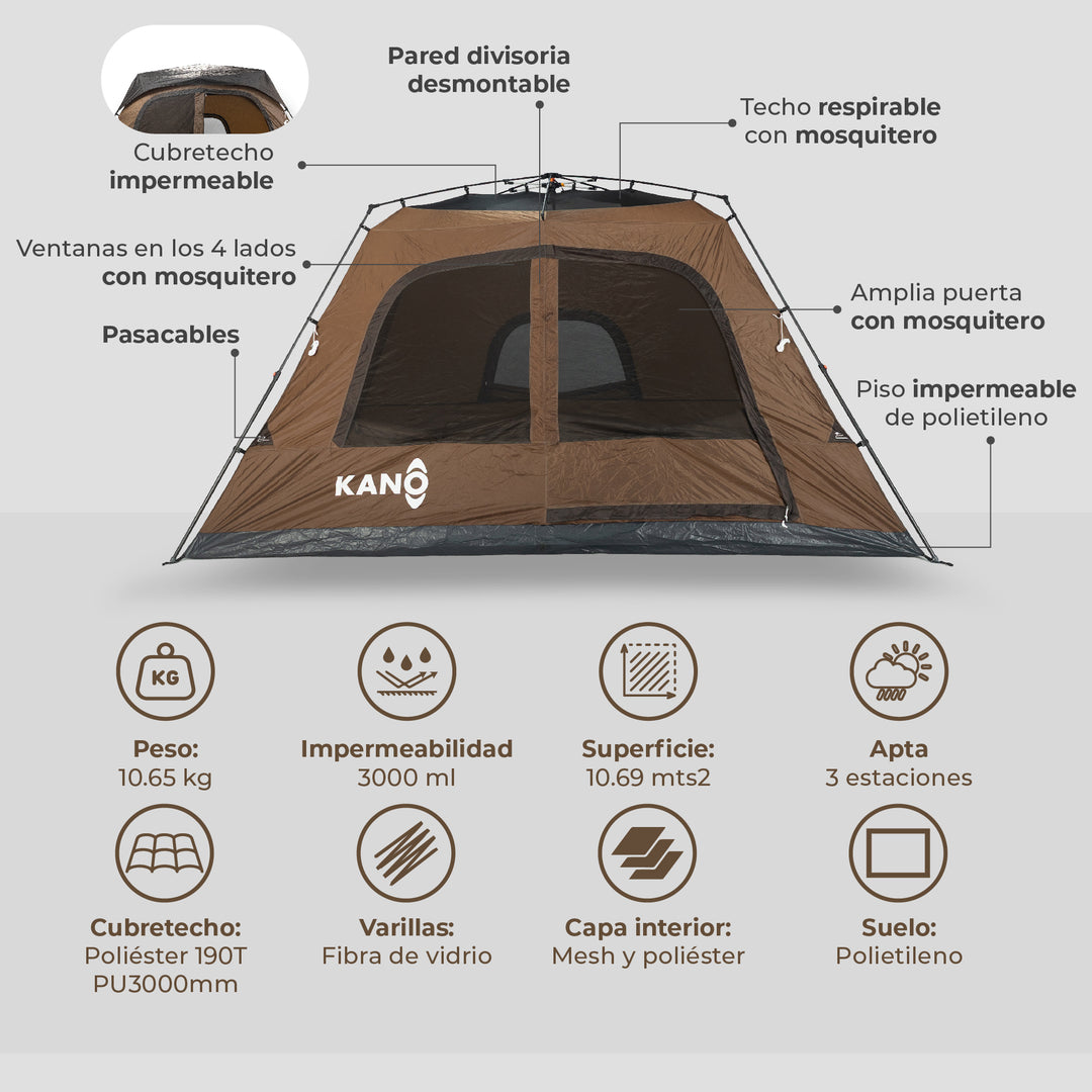 Carpa Automática Colbun 8 Personas