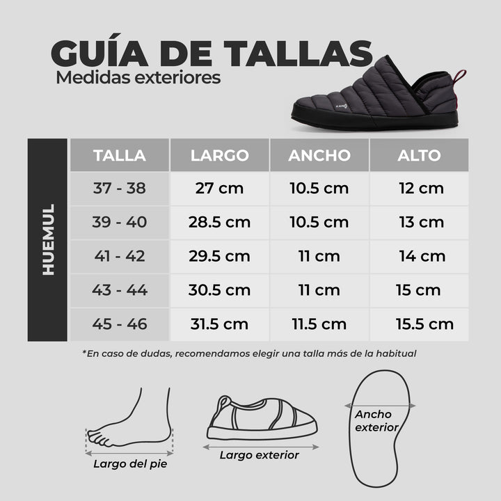 Pantuflas Outdoor Caña Alta Huemul Gris