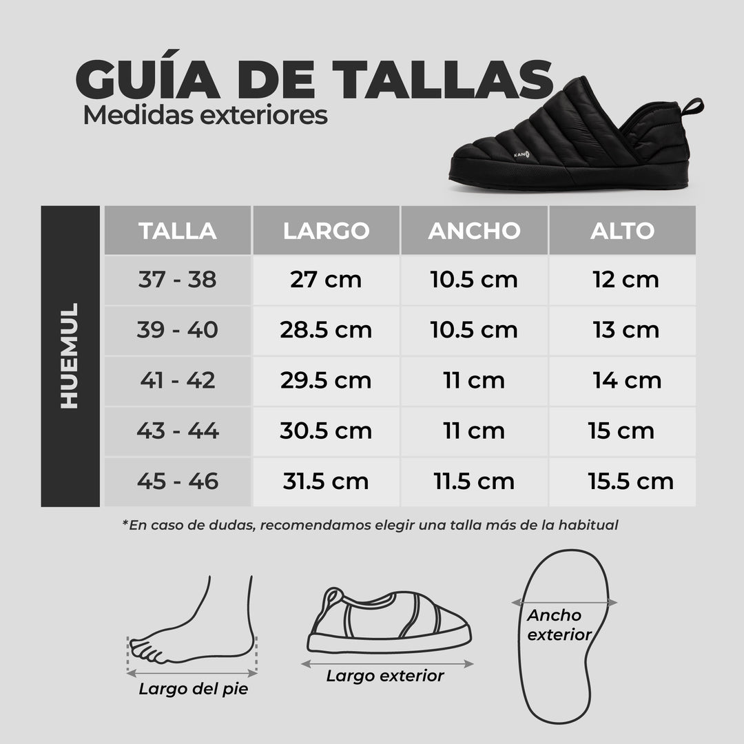 Pantuflas Outdoor Caña Alta Huemul Negro