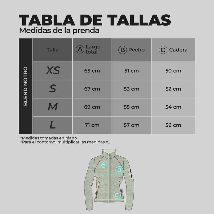 Combo Impermeable Lenga + Polar Tejido Notro Mujer