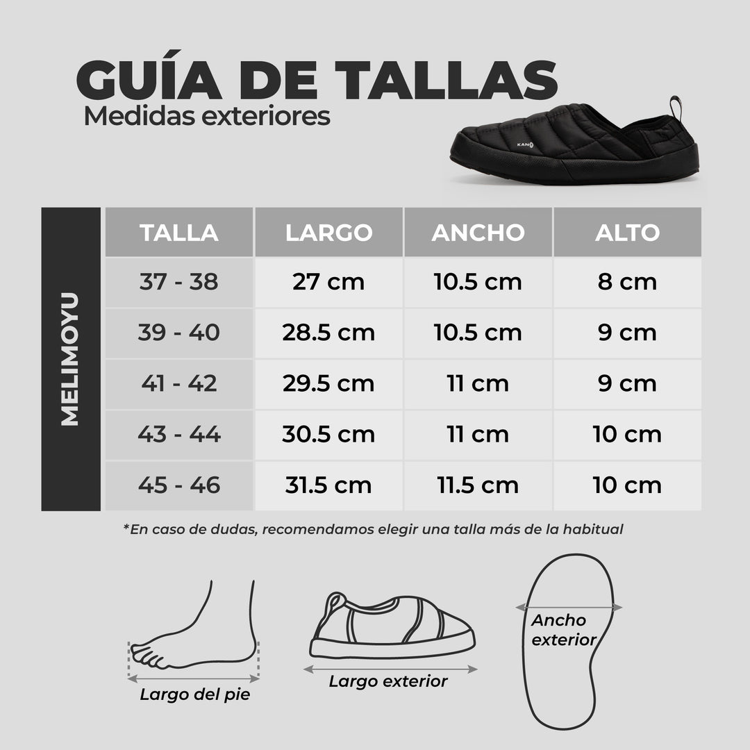 Pantuflas Outdoor Melimoyu Negro