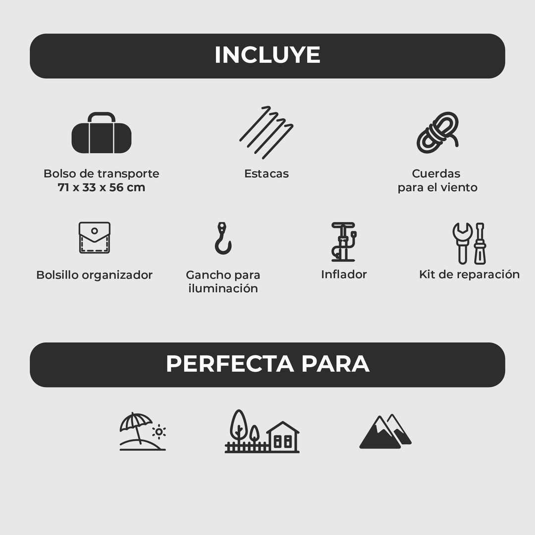 Carpa Black Out 8 Personas HUILO