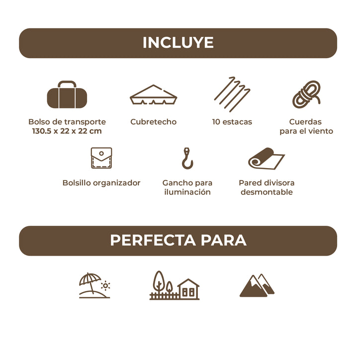 Carpa Automática Colbun 8 Personas