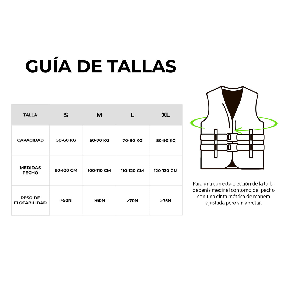 Chaleco Salvavidas Neopreno Negro