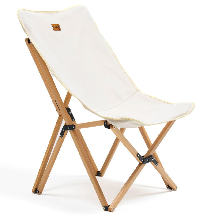 Silla Plegable Para Camping Natural de Madera Beige