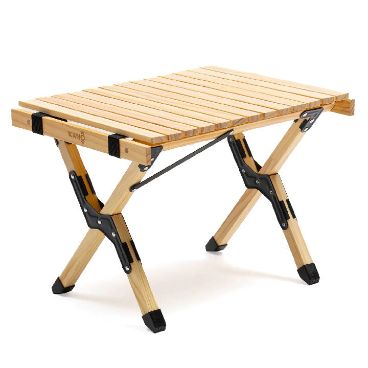 Mesa Plegable de Madera Clara Para Camping Natural