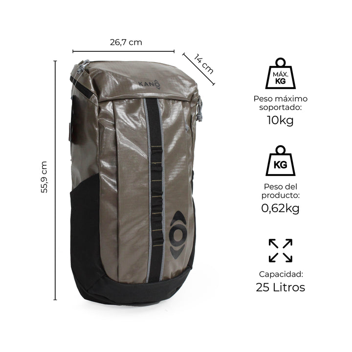 Mochila Outdoor 25L Andes Marrón