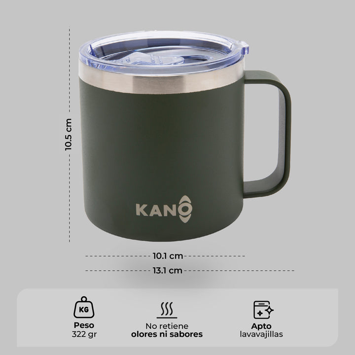 Taza Térmica 400 ml Verde