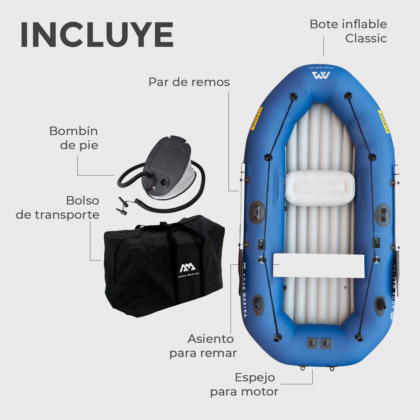 Bote Classic con Espejo / Bote Aqua Marina / Kano – Kano Outdoors
