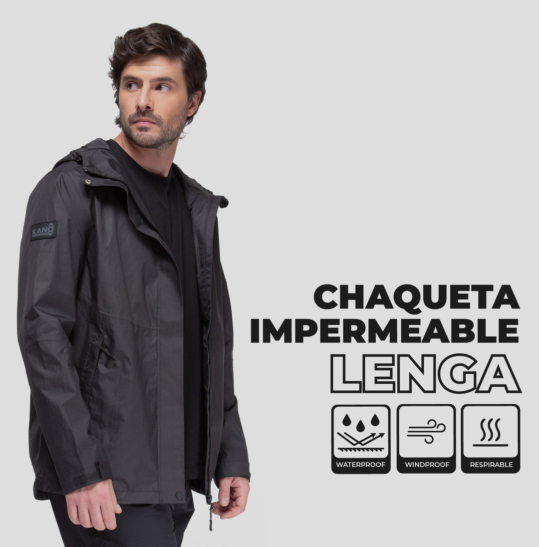 Cortavientos Impermeable Lenga Negro