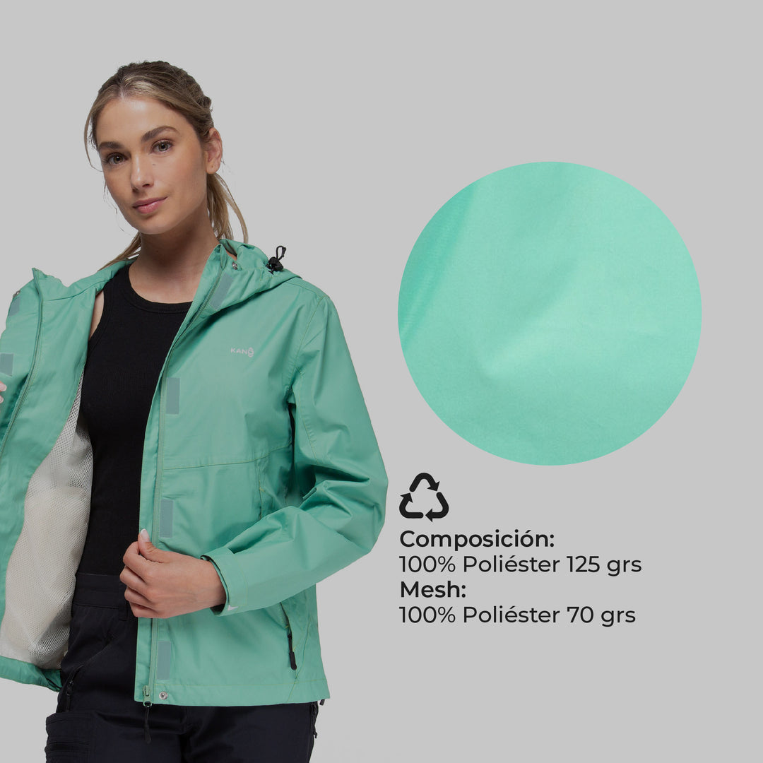 Cortavientos Impermeable Lenga Verde