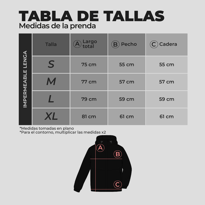 Combo Impermeable Lenga + Polar Canelo Hombre