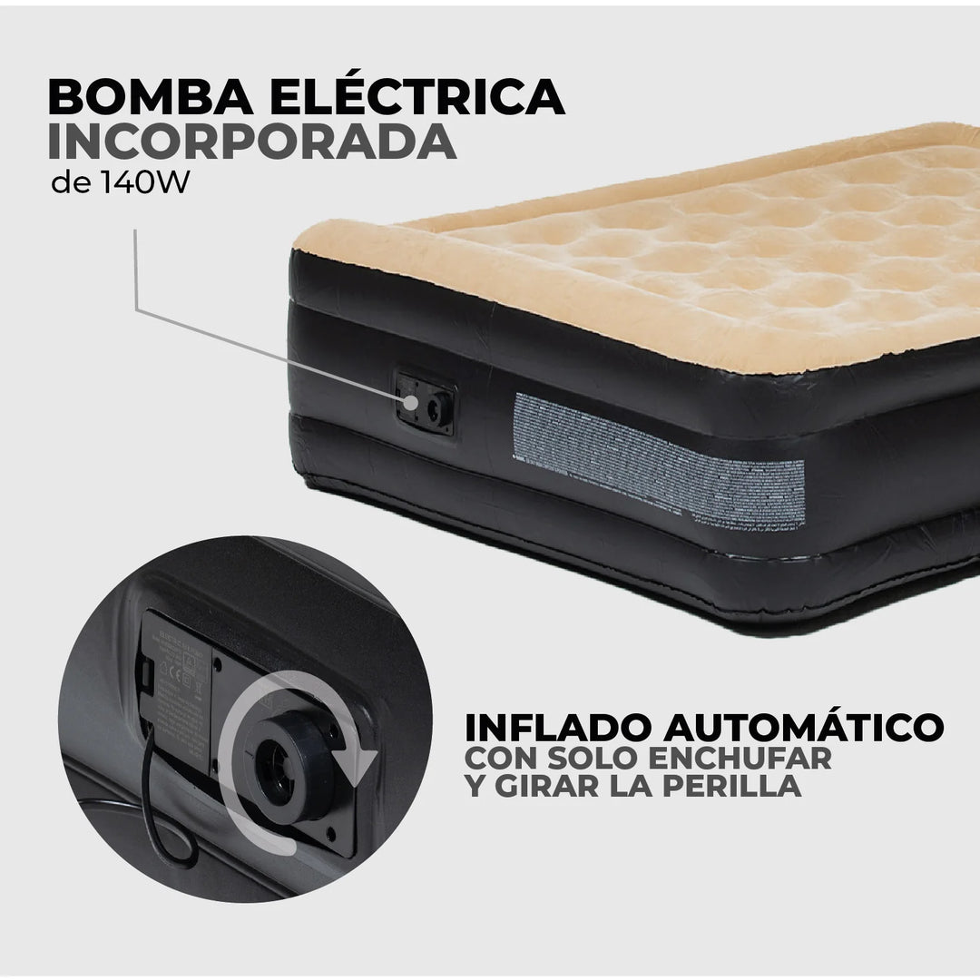 Combo Carpa Automática Lauca para 12 Personas + Colchón Eléctrico Queen + Colchón Eléctrico Individual