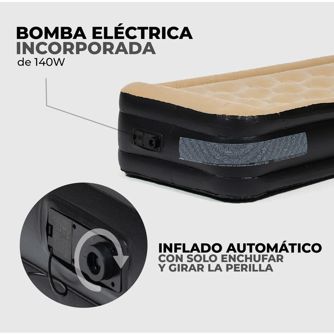 Combo Carpa Automática Lauca para 12 Personas + Colchón Eléctrico Queen + Colchón Eléctrico Individual