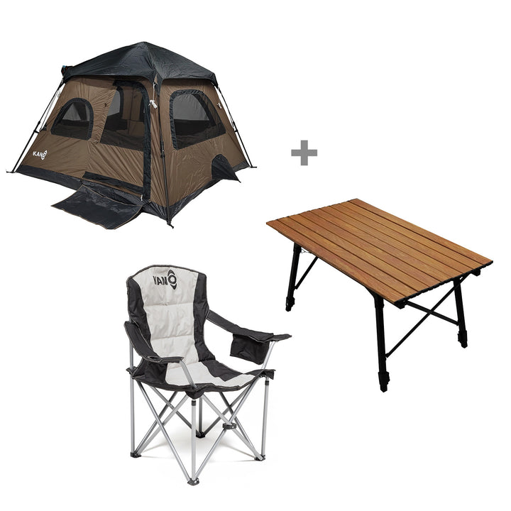 Combo Carpa Laja + 2 Silla Plegable Cucao + Mesa Plegable Roble