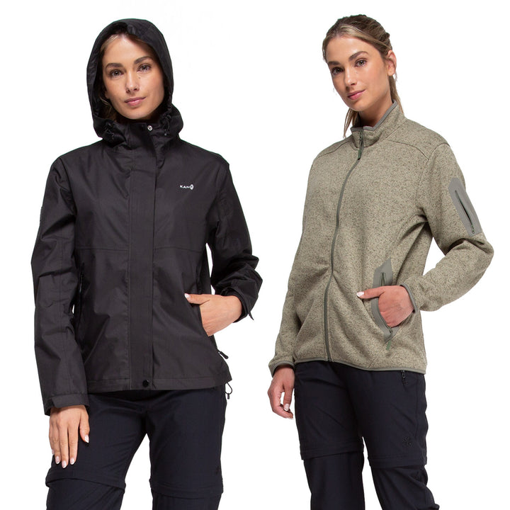 Combo Impermeable Lenga + Polar Tejido Notro Mujer