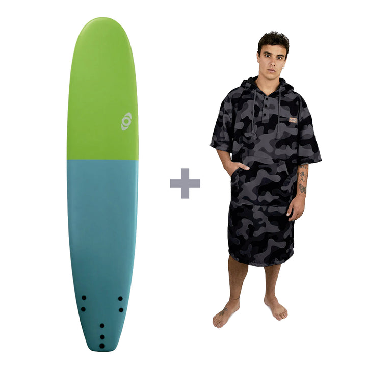 Combo Softboard 9 Pies + Poncho Surf