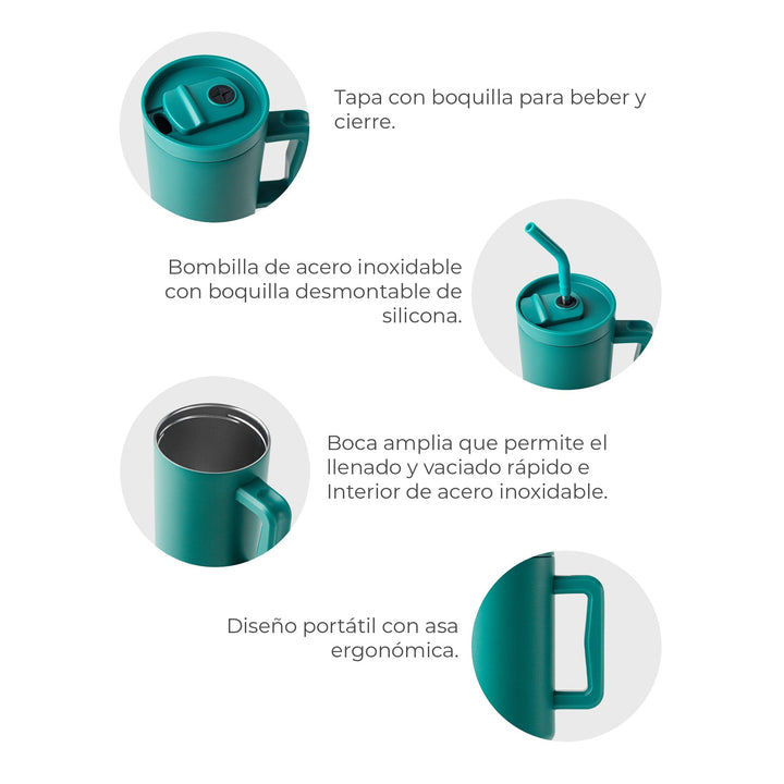 Mochila Andes + Vaso Quencher Petróleo