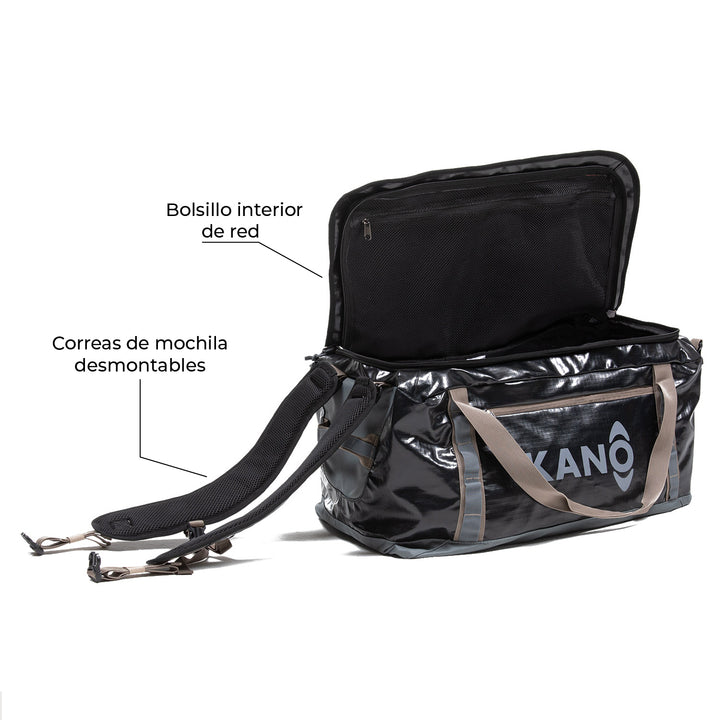 Bolso Mochila Impermeable 60L Fitz Negro