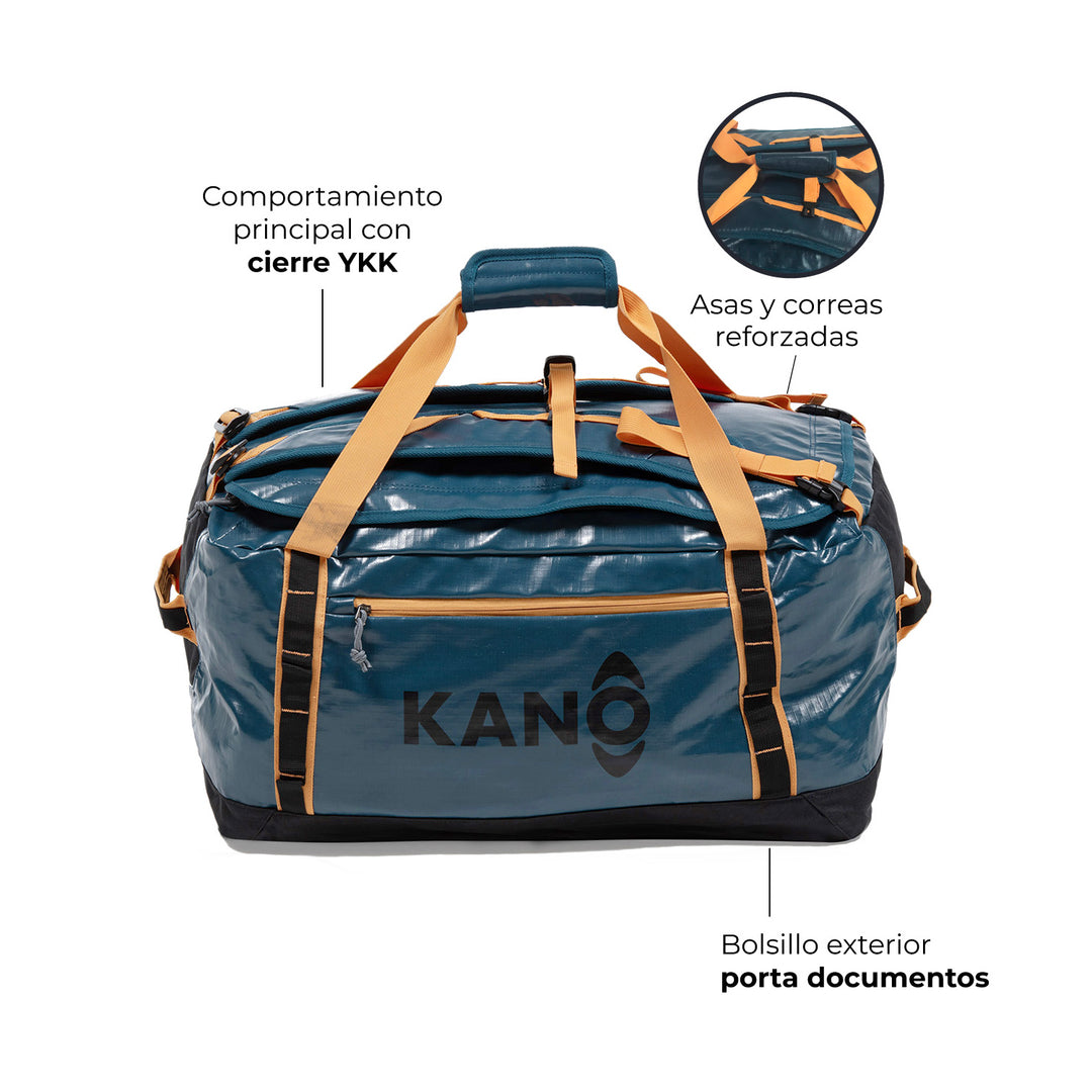 Bolso Mochila Impermeable 60L Fitz Azul