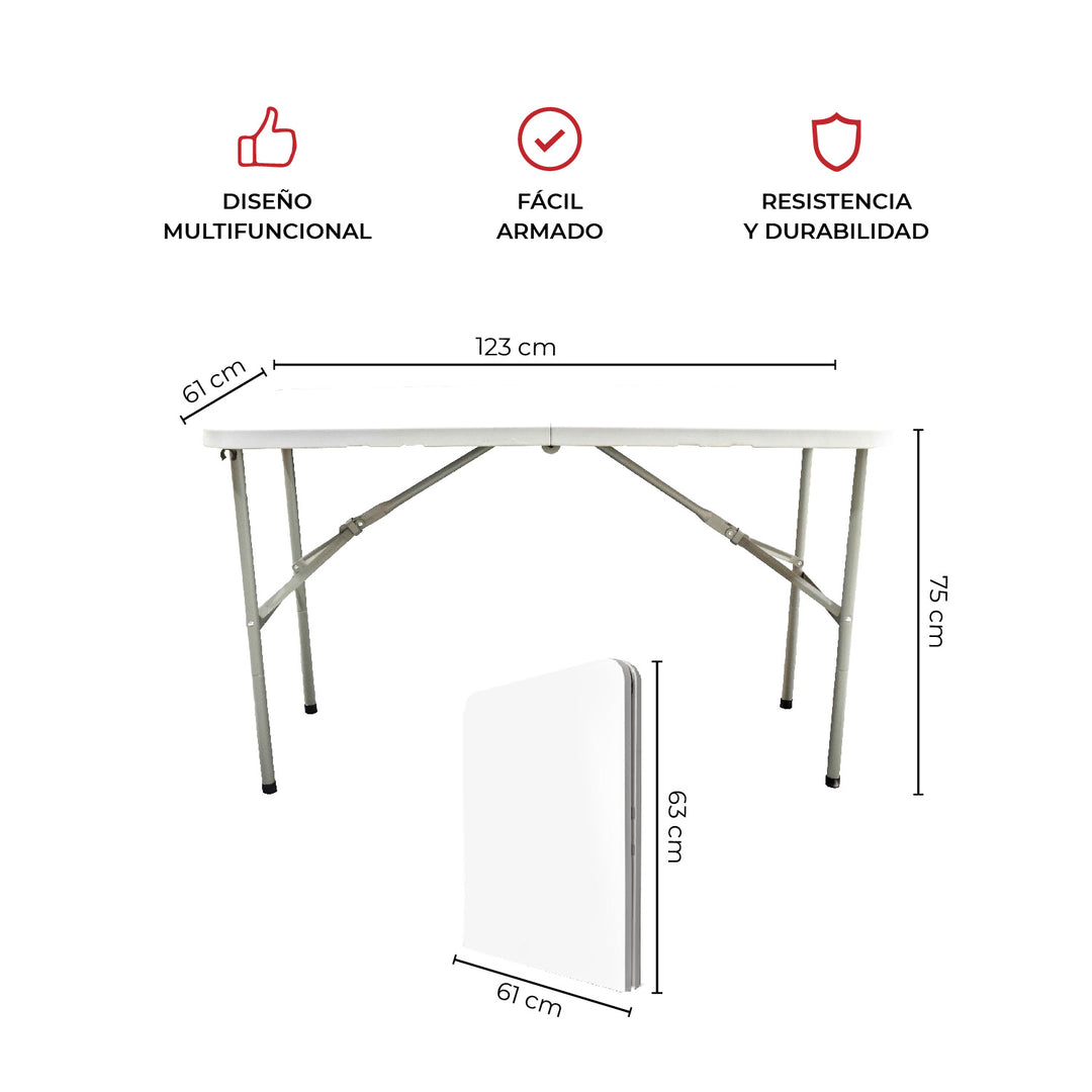 Mesa Plegable Multifuncional 120 Cm Mocha