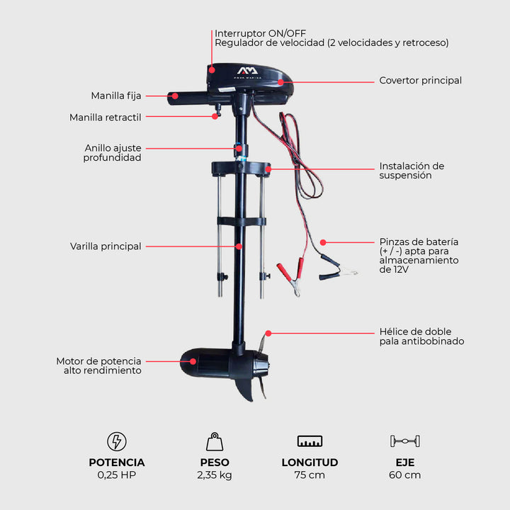 Motor Eléctrico Bote Inflable T-18