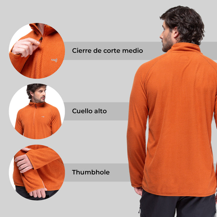 Polerón Nano Fleece Tineo Terracota