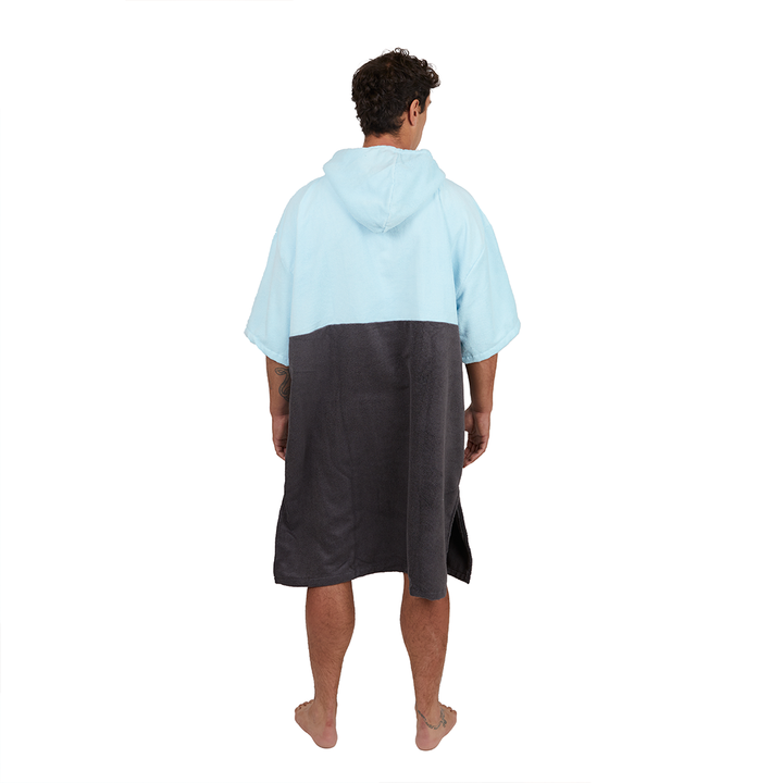 Poncho Terry Negro Celeste