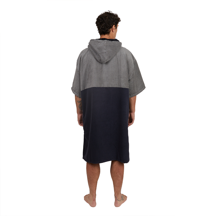 Poncho Terry Negro Gris