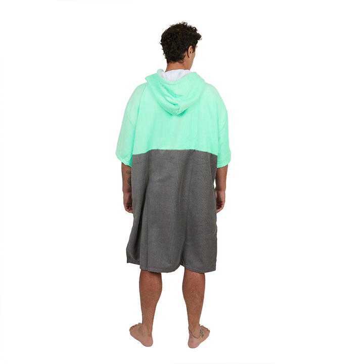 Poncho Terry Negro Verde