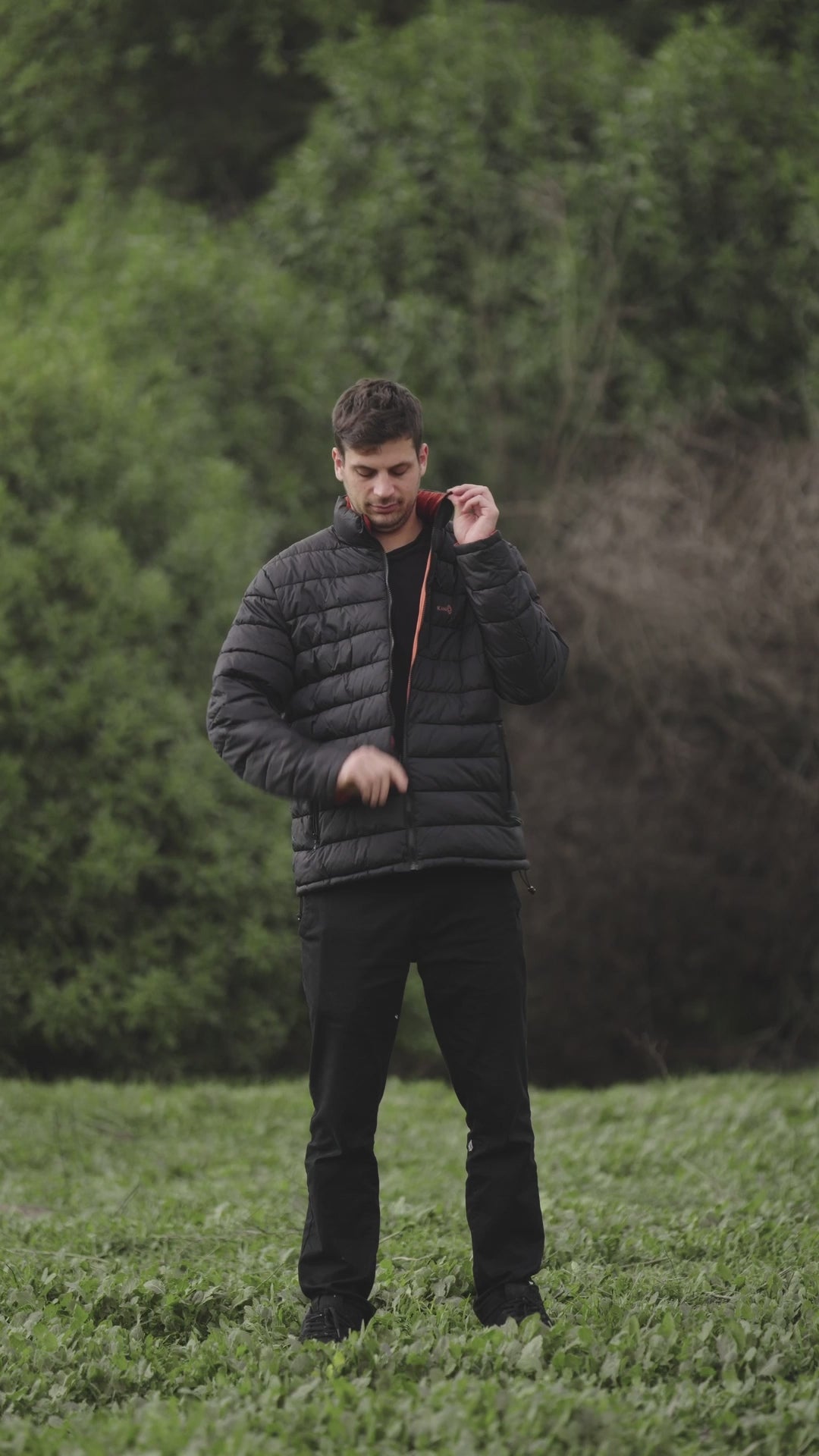 Parka Reversible Alerce Negro / Terracota
